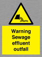 WL7476: Warning Sewage effluent outfall