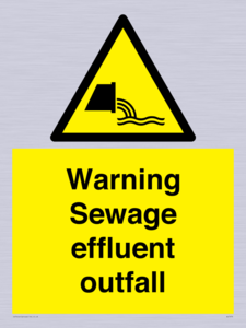 WL7476: Warning Sewage effluent outfall