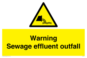 WL7476: Warning Sewage effluent outfall