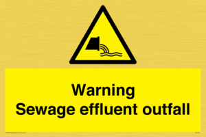 WL7476: Warning Sewage effluent outfall