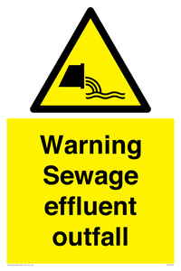 WL7476: Warning Sewage effluent outfall
