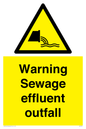WL7476: Warning Sewage effluent outfall