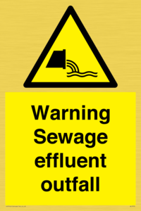 WL7476: Warning Sewage effluent outfall