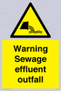 WL7476: Warning Sewage effluent outfall