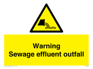 WL7476: Warning Sewage effluent outfall
