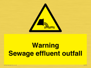 WL7476: Warning Sewage effluent outfall