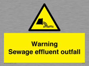 WL7476: Warning Sewage effluent outfall