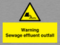 WL7476: Warning Sewage effluent outfall