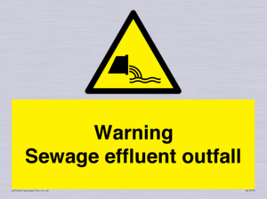 WL7476: Warning Sewage effluent outfall