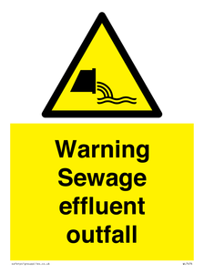 WL7476: Warning Sewage effluent outfall