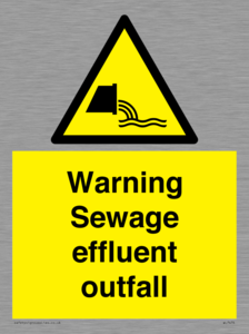 WL7476: Warning Sewage effluent outfall