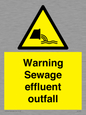 WL7476: Warning Sewage effluent outfall