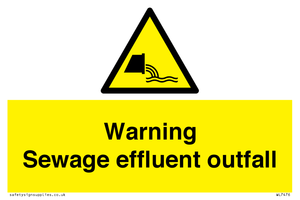 WL7476: Warning Sewage effluent outfall