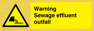 WL7476: Warning Sewage effluent outfall