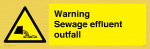 WL7476: Warning Sewage effluent outfall