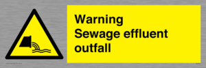 WL7476: Warning Sewage effluent outfall