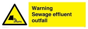 WL7476: Warning Sewage effluent outfall