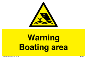 WL7478: Warning Boating area