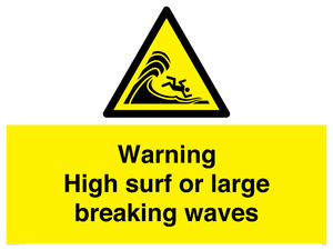 WL7484: Warning High surf or large breaking waves
