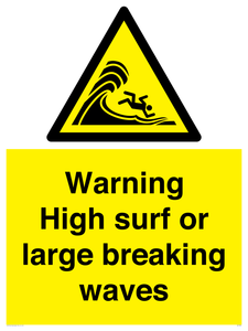 WL7484: Warning High surf or large breaking waves