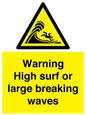 WL7484: Warning High surf or large breaking waves