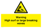 WL7484: Warning High surf or large breaking waves