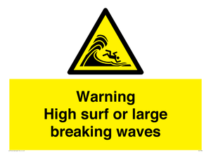 WL7484: Warning High surf or large breaking waves