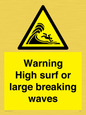 WL7484: Warning High surf or large breaking waves