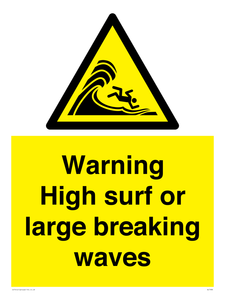WL7484: Warning High surf or large breaking waves