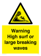 WL7484: Warning High surf or large breaking waves