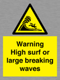 WL7484: Warning High surf or large breaking waves