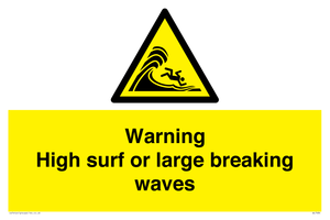 WL7484: Warning High surf or large breaking waves