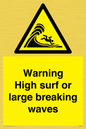 WL7484: Warning High surf or large breaking waves