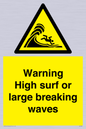 WL7484: Warning High surf or large breaking waves