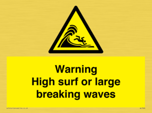 WL7484: Warning High surf or large breaking waves