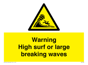 WL7484: Warning High surf or large breaking waves
