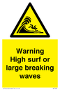 WL7484: Warning High surf or large breaking waves