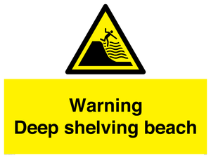 WL7485: Warning Deep shelving beach