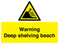 WL7485: Warning Deep shelving beach