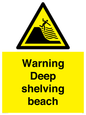 WL7485: Warning Deep shelving beach