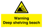 WL7485: Warning Deep shelving beach