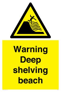WL7485: Warning Deep shelving beach