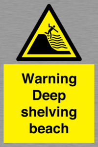 WL7485: Warning Deep shelving beach