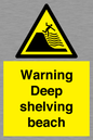 WL7485: Warning Deep shelving beach