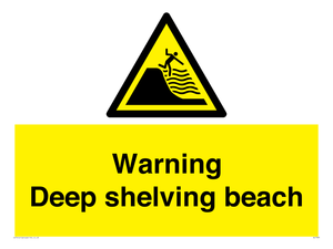 WL7485: Warning Deep shelving beach