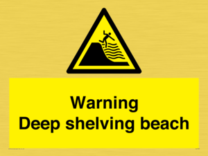 WL7485: Warning Deep shelving beach