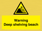WL7485: Warning Deep shelving beach
