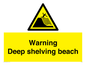 WL7485: Warning Deep shelving beach
