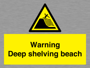 WL7485: Warning Deep shelving beach