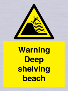 WL7485: Warning Deep shelving beach